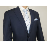 Men Suit BERLUSCONI Turkey 100% Soft Italian Wool Super 180's #Ber28 Navy Blue