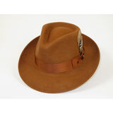 Bruno Capelo Hat Australian Wool Fedora Teardrop Crushable Bel Air BL596 Cognac