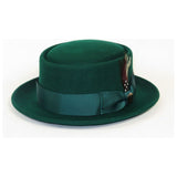 Bruno Capelo Dress Hat Australian Wool Crushable Pork Pie Jazz PP109 Emerald - J.Valintin Men's Wear Legend - PP109 - Emerald - S