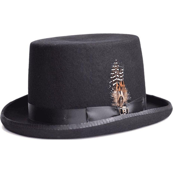 Bruno Capelo Formal Top Hat Australian Wool 5 Inch High Crown Top100 Black - J.Valintin Men's Wear Legend - Top100 - Black - S