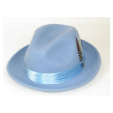 Bruno Capelo Hat Australian Wool Crushable Fedora Giovani UN120 Light Blue - J.Valintin Men's Wear Legend - Un102 - Lt Blue - S