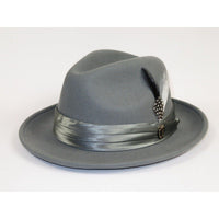 Bruno Capelo Hat Australian Wool Crushable Fedora Giovani UN130 Gft.Gray - J.Valintin Men's Wear Legend - UN130 - Gft Gray - S