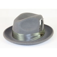 Bruno Capelo Hat Australian Wool Crushable Fedora Giovani UN130 Gft.Gray - J.Valintin Men's Wear Legend - UN130 - Gft Gray - S