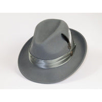 Bruno Capelo Hat Australian Wool Crushable Fedora Giovani UN130 Gft.Gray - J.Valintin Men's Wear Legend - UN130 - Gft Gray - S