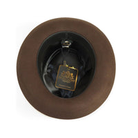 Bruno Capelo Hat Australian Wool Fedora Teardrop Crown Fabio FB227 Brown - J.Valintin Men's Wear Legend - FB227 - Brown - S