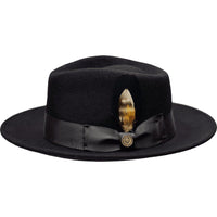 Bruno Capelo Hat Australian Wool Fedora Teardrop Crushable Bel Air BL590 Black - J.Valintin Men's Wear Legend - BL590 - Black - S