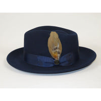 Bruno Capelo Hat Australian Wool Fedora Teardrop Crushable Bel Air BL591 Navy - J.Valintin Men's Wear Legend - BL591 - Navy - S