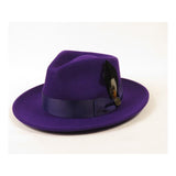 Bruno Capelo Hat Australian Wool Fedora Teardrop Crushable Bel Air BL595 Purple - J.Valintin Men's Wear Legend - BL595 - Purple - S