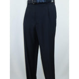 Men's Apollo King Slacks Single Pleated Semi Wide Leg DM22 Navy Size 42