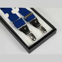 ELEGANT Suspenders Clip on and Button Option for Slacks or Pants Royal Blue - J.Valintin Men's Wear Legend - 98364