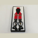 ELEGANT Suspenders Clip on and Button Option for Slacks or Suit Pants Red - J.Valintin Men's Wear Legend - 80113