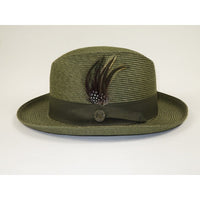 Men Bruno Capelo Summer Spring Soft Straw Style Hat Godfather GF206 Olive