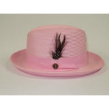 Men Bruno Capelo Summer Spring Soft Straw Style Hat Godfather GF210 Pink