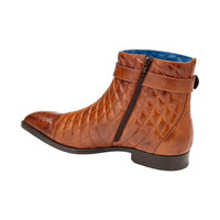 Belvedere Libero Genuine Ostrich Leg and Quilted Leather Boots R80 Almond