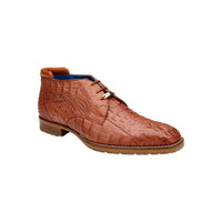 Belvedere Genuine Hornback Caiman Ankle Boots Marcello Cognac R19