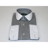 Men 100% Cotton Dress Shirt CIERO MONTERO Turkey 1f94 - 06 White black Slim Fit - J.Valintin Men's Wear Legend - 101035