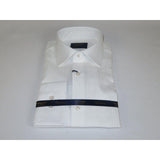 Men 100% Cotton Shirt Manschett Quesste Turkey Slim Fit 6047 - 01 White Fancy - J.Valintin Men's Wear Legend - 96920