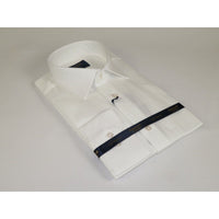 Men 100% Cotton Shirt Manschett Quesste Turkey Slim Fit 6048 - 02 White Fancy - J.Valintin Men's Wear Legend - 96925