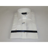 Men 100% Cotton Shirt Manschett Quesste Turkey Slim Fit 6048 - 02 White Fancy - J.Valintin Men's Wear Legend - 96925