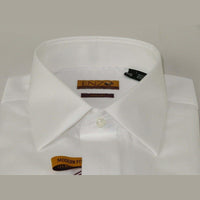 Men 100% Egyptian Cotton Shirt French Cuffs Wrinkle Resistance ENZO 71402 White - J.Valintin Men's Wear Legend - 9758