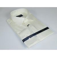 Men 100% Sateen Cotton Shirt Manschett Quesste Turkey Slim Fit 4010 - 09 Ivory - J.Valintin Men's Wear Legend - 96824