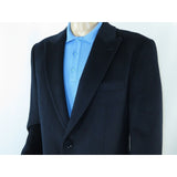 Men 100% Soft Wool 3/4 Length Winter Top Coat Cashmere Feel #Til - 71 Navy Blue - J.Valintin Men's Wear Legend - 98009