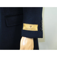 Men 100% Soft Wool 3/4 Length Winter Top Coat Cashmere Feel #Til - 71 Navy Blue - J.Valintin Men's Wear Legend - 98009