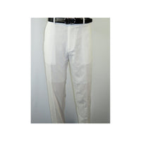 Men 2pc Stacy Adams leisure suit Linen Cotton With Embroidery 3668 white black - J.Valintin Men's Wear Legend - 95926