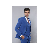 Men 3 Piece Suit WESSI by J.VALINTIN Extra Slim Fit JV3 Light Blue TURKEY USA - J.Valintin Men's Wear Legend - 16526