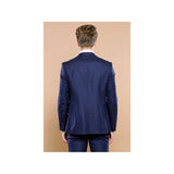 Men 3pc European Vested Suit WESSI by J.VALINTIN Extra Slim Fit JV12 Navy blue - J.Valintin Men's Wear Legend - 16611