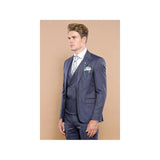 Men 3pc European Vested Suit WESSI by J.VALINTIN Extra Slim Fit JV17 Navy Blue - J.Valintin Men's Wear Legend - 16707