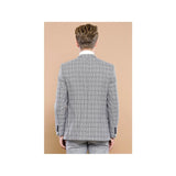 Men 3pc European Vested Suit WESSI by J.VALINTIN Extra Slim Fit JV44 Houndstooth - J.Valintin Men's Wear Legend - 16971