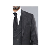 Men 3pc European Vested Suit WESSI J.VALINTIN Extra Slim Fit JV15 Charcoal Gray - J.Valintin Men's Wear Legend - 16635