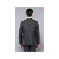 Men 3pc European Vested Suit WESSI J.VALINTIN Extra Slim Fit JV15 Charcoal Gray - J.Valintin Men's Wear Legend - 16635