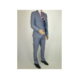 Men 3pc European Vested Suit WESSI JVALINTIN Slim Fit JV22 Sky Blue One Button - J.Valintin Men's Wear Legend - 16805