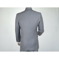 Men Apollo King Banded Collarless suit Mandarin 5 Button Wide leg M5 - 3 Gray New - J.Valintin Men's Wear Legend - 21008