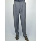 Men Apollo King Banded Collarless suit Mandarin 5 Button Wide leg M5 - 3 Gray New - J.Valintin Men's Wear Legend - 21008