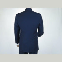 Men Apollo King Banded Collarless suit Mandarin 5 Buttons Wide leg M5 - 2 Navy - J.Valintin Men's Wear Legend - 20991