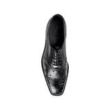 Men Belvedere Black Shoes Onesto 2 Genuine Ostrich Crocodile Leather Lace 1419 - J.Valintin Men's Wear Legend - 1419 black_8.5