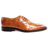 Men Belvedere Shoes Mare Genuine Ostrich Eel Leather Lace up Camel 2P7 Brown - J.Valintin Men's Wear Legend - 2p7 Camel_9_Me