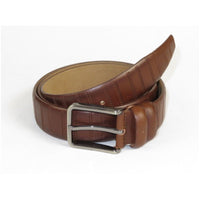 Men Brown Genuine Leather Belt PIERO ROSSI Turkey Soft Full Grain #Brown line - J.Valintin Men's Wear Legend - 97309