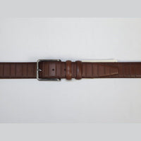 Men Brown Genuine Leather Belt PIERO ROSSI Turkey Soft Full Grain #Brown line - J.Valintin Men's Wear Legend - 97309