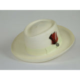 Men Bruno Capelo Braid Straw Style Spring Hat Wide Brim GAMBLER GAMS205 Ivory - J.Valintin Men's Wear Legend - 94464