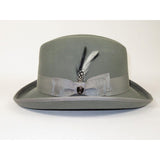 Men Bruno Capelo Dress Formal Hat Australian Wool Homburg Godfather GF115 Gray - J.Valintin Men's Wear Legend - GF115 - Gray - S