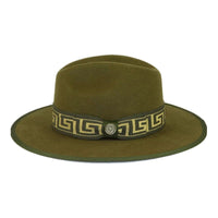 Men Bruno Capelo Dress Hat Australian Wool Pinch Front Fedora WE976 Olive Green - J.Valintin Men's Wear Legend - 24366