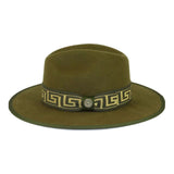 Men Bruno Capelo Dress Hat Australian Wool Pinch Front Fedora WE976 Olive Green - J.Valintin Men's Wear Legend - 24366