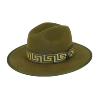 Men Bruno Capelo Dress Hat Australian Wool Pinch Front Fedora WE976 Olive Green - J.Valintin Men's Wear Legend - 24366