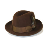 Men Bruno Capelo Hat Australian Wool Crushable Center Crease CHICAGO CH301 Brown - J.Valintin Men's Wear Legend - 3367