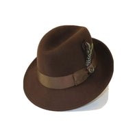 Men Bruno Capelo Hat Australian Wool Crushable Center Crease CHICAGO CH301 Brown - J.Valintin Men's Wear Legend - 3367