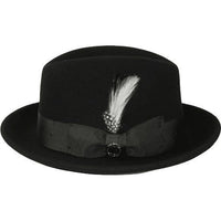 Men Bruno Capelo Hat Australian Wool Crushable Center Dent CHICAGO CH300 Black - J.Valintin Men's Wear Legend - CH300 - black - S